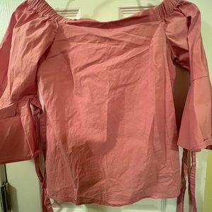 H&M, off the shoulder, pink, size: 2